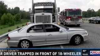 Truck Driver Surprised To Find He Was Dragging A Car Down The Highway